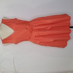 LaVia 18 Coral Sleeveless Dress Made in Italy SZ 46 (IT) 10 US